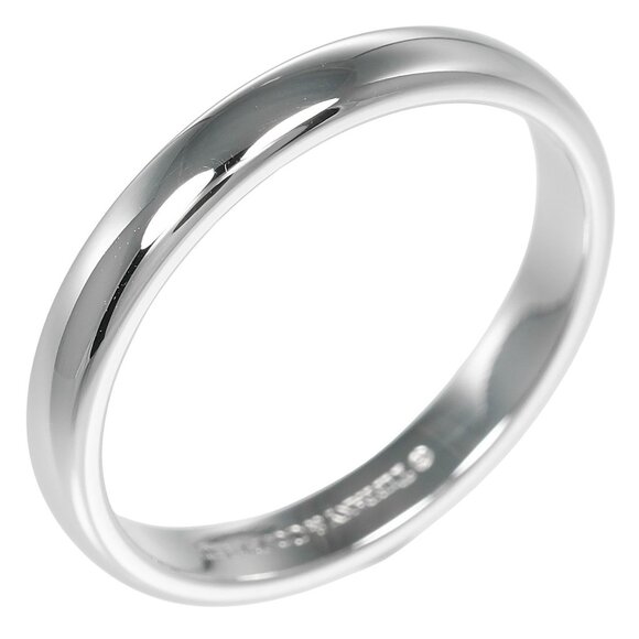 TIFFANY&Co. forever classic band Ring 0.1" model Pt950Platinum #7.8(US Siz... - Picture 1 of 9
